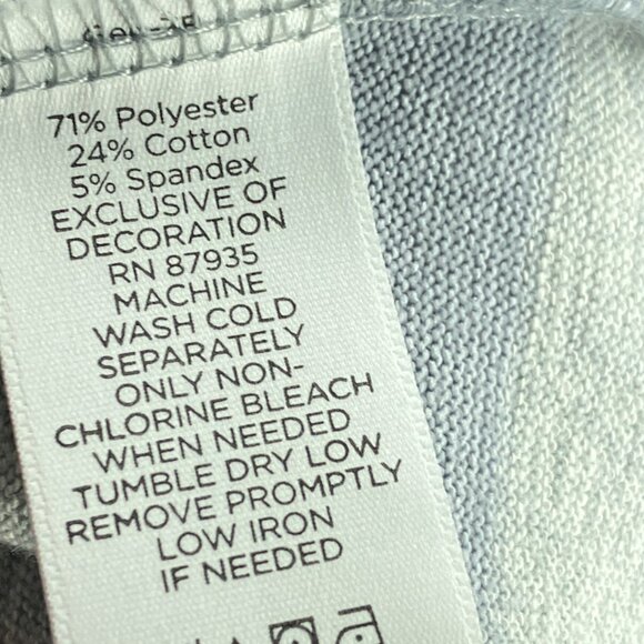 LOGO Lori Goldstein Small S Gray Striped Pocket Cotton Blend Knit Tunic Sweater - Picture 4 of 4